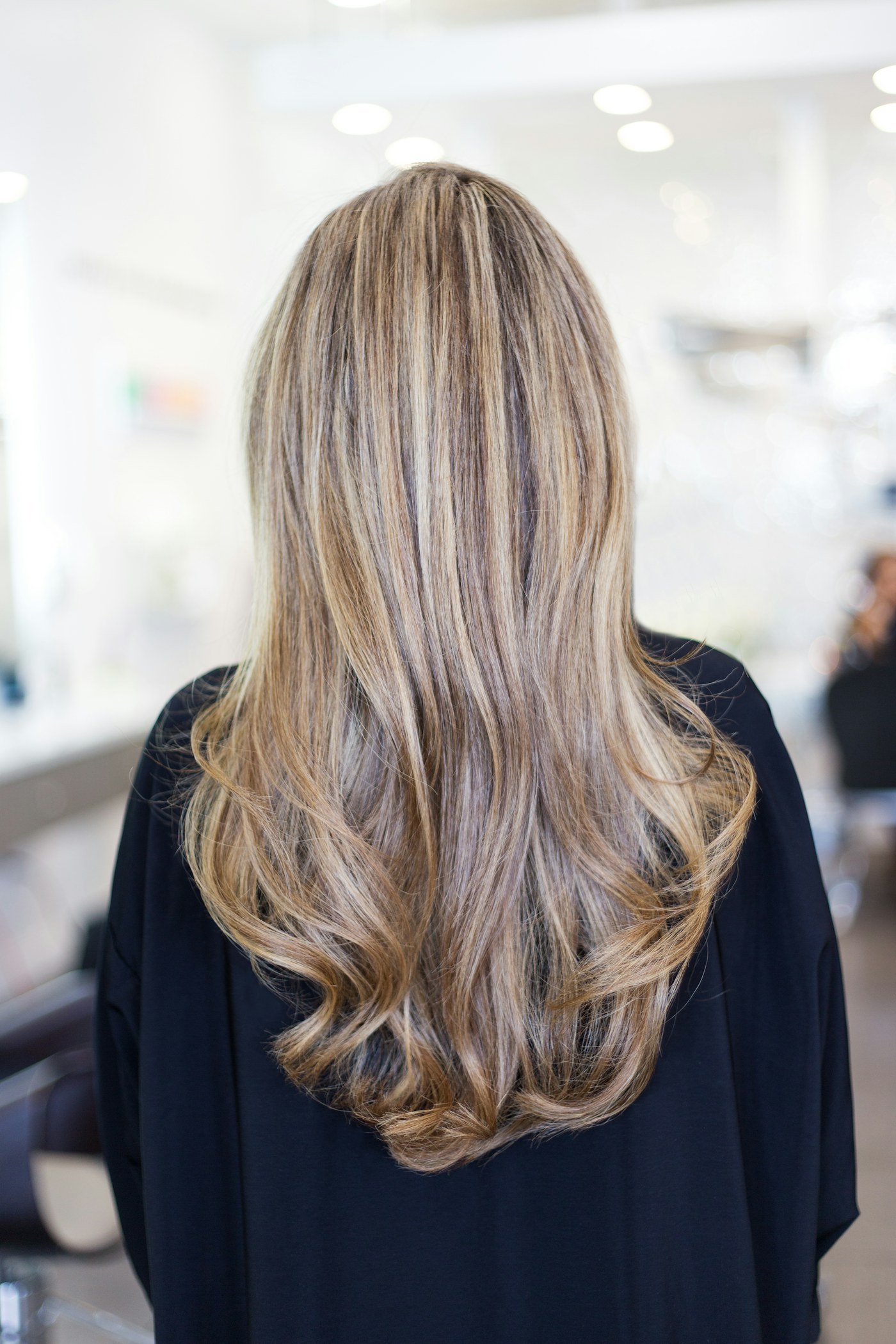 Bright blonde on long hair